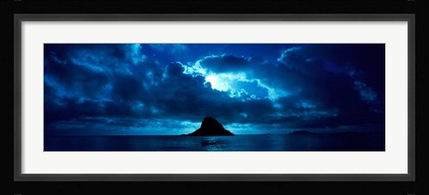 Framed Chinaman's Hat, Oahu, Hawaii Print