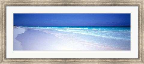 Framed Pink Sand Beach, Bahamas Print