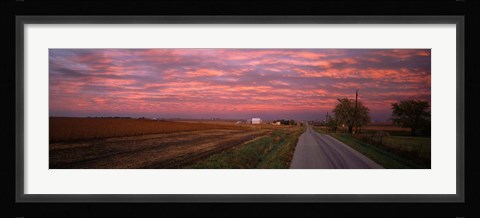 Framed Road in Illinois Print