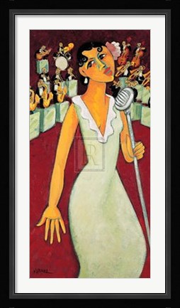 Framed Singer with Band (LE) Print