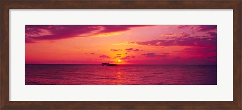Framed Sunset over Cat Island, Bahamas Print