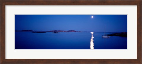 Framed Full Moon in Bohuslan, Sweden Print