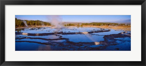 Framed Great Fountain Geyser, Yellowstone National Park, Wyoming Print