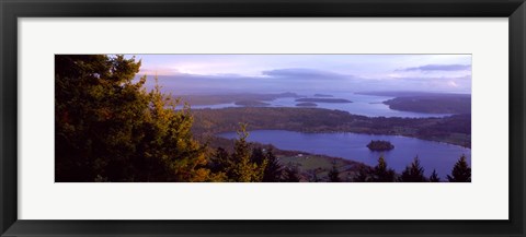 Framed Campbell Lake and Whidbey Island, WA Print