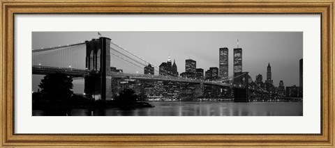Framed Brooklyn Bridge, Manhattan, NYC Print