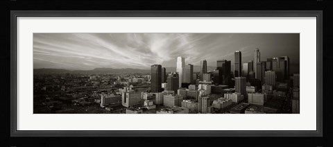 Framed Los Angeles, California (black &amp; white) Print