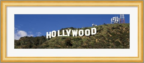 Framed Hollywood Hills Sign, Los Angeles, California Print