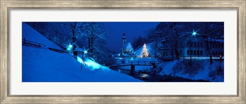 Framed Christmas in Ramsau, Germany Print
