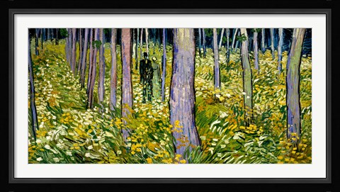 Framed Undergrowth with Two Figures, 1890 Print