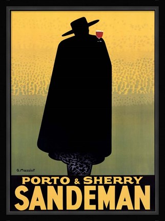 Framed Porto &amp; Sherry Sandeman 1931 Print
