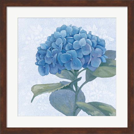 Framed Blue Hydrangea IV Crop Print