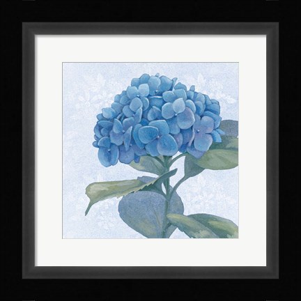 Framed Blue Hydrangea IV Crop Print