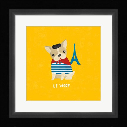 Framed Good Dogs French Bulldog Bright Print