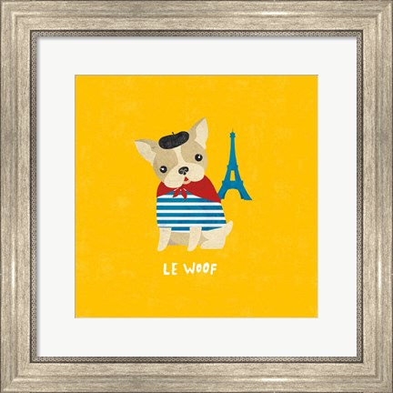 Framed Good Dogs French Bulldog Bright Print