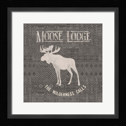 Framed Soft Lodge IV Dark Print