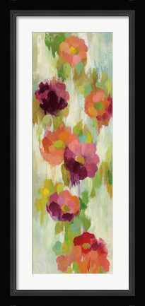 Framed Coral and Emerald Garden II Print