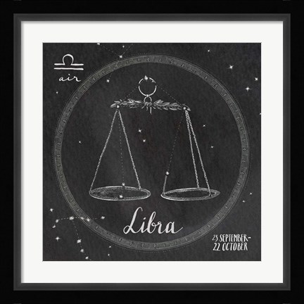 Framed Night Sky Libra Print