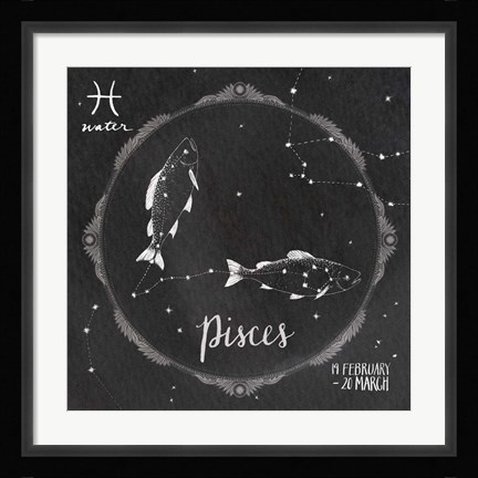 Framed Night Sky Pisces Print