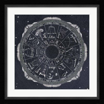 Framed Night Sky Zodiac Print