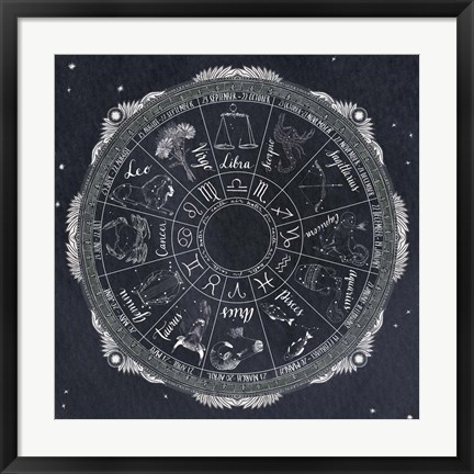 Framed Night Sky Zodiac Print