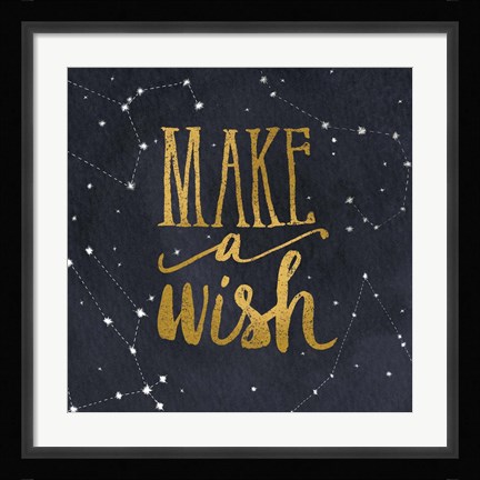 Framed Starry Words I Gold Print