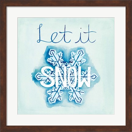 Framed Snowflake Sayings I Print