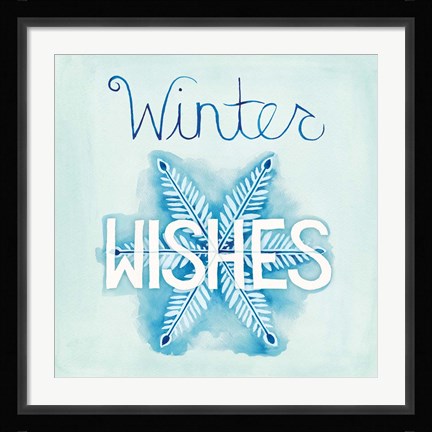 Framed Snowflake Sayings II Print
