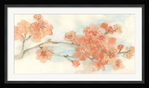 Framed Peach Blossom I Print
