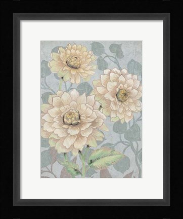 Framed Trois Fleurs III Print