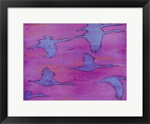 Framed Flying Silhouettes I Print