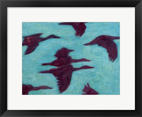 Framed Flying Silhouettes II Print