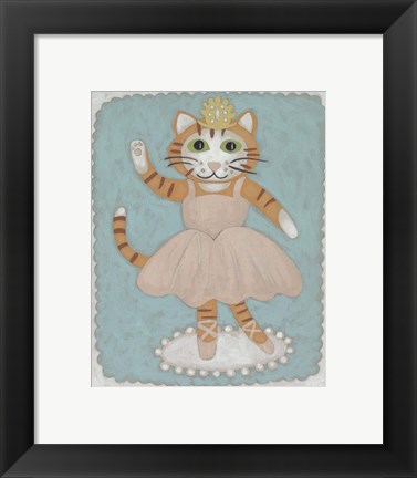Framed Ballerina Animal IV Print