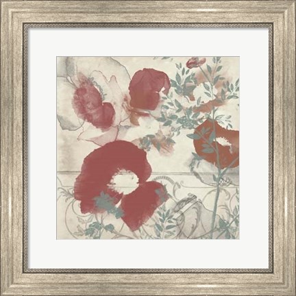 Framed Floral Flutter I Print
