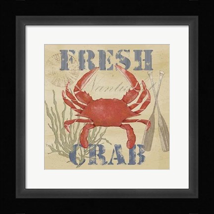 Framed Wild Caught Crab Print