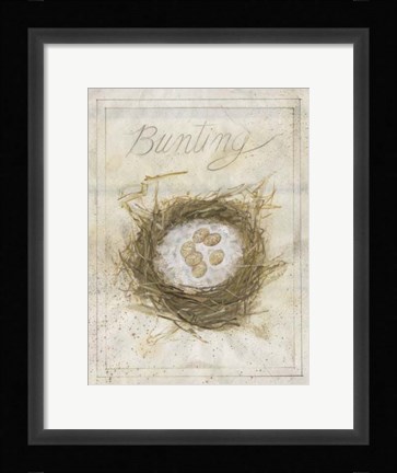 Framed Nest - Bunting Print