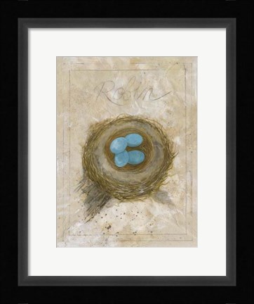 Framed Nest - Robin Print