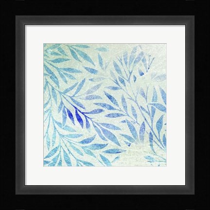 Framed Cerulean Foliage II Print
