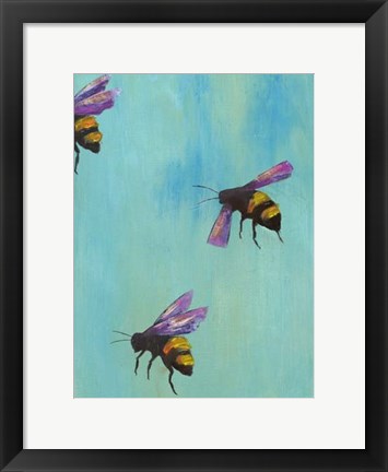 Framed Pollinators III Print
