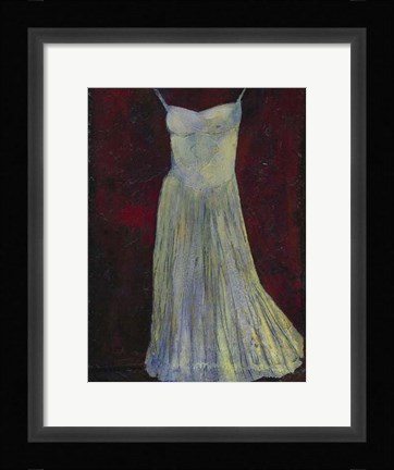 Framed White Dress II Print