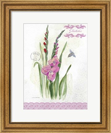 Framed Flower Study on Lace VI Print