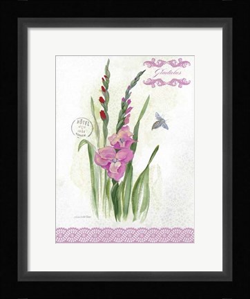 Framed Flower Study on Lace VI Print