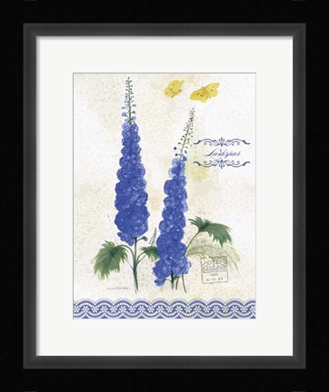 Framed Flower Study on Lace VIII Print