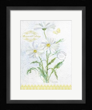 Framed Flower Study on Lace X Print