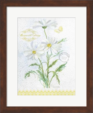 Framed Flower Study on Lace X Print