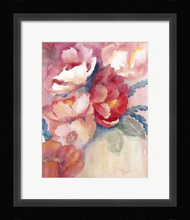 Framed Cerise Tide I Print