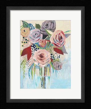 Framed Roseate Posy II Print