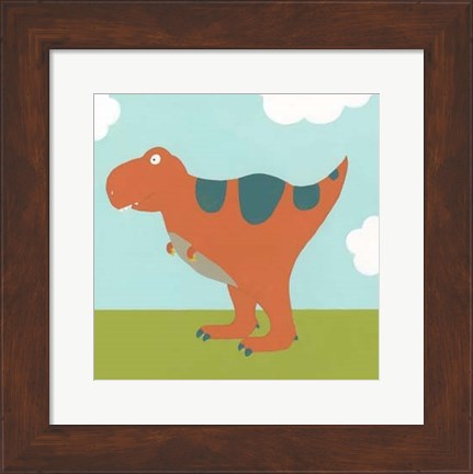Framed Playtime Dino I Print