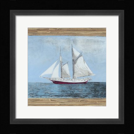 Framed Seagrass Nautical II Print