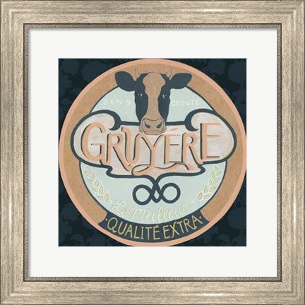 Framed Cheese Label IV Print