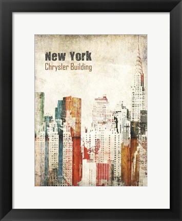 Framed New York Grunge IV Print